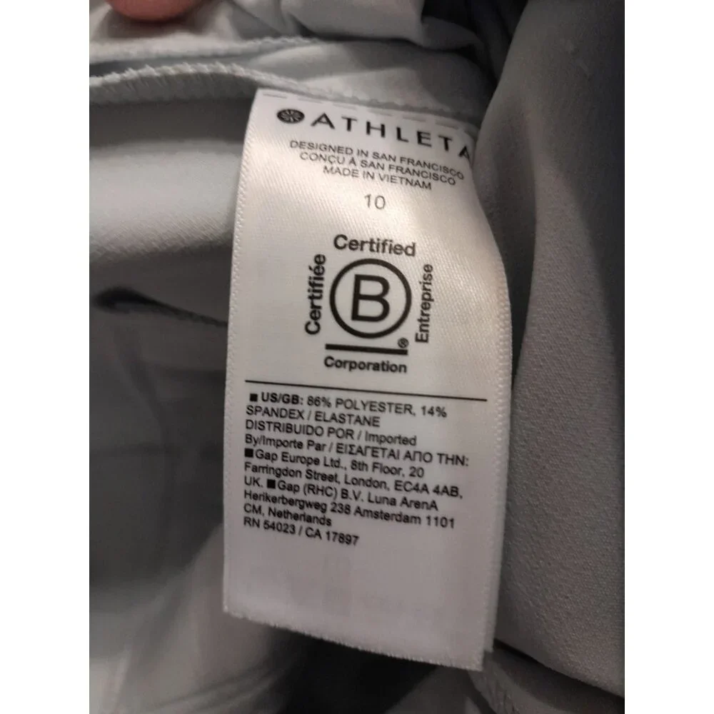 Athleta Endless Pant Size 10 Snowfall Blue Stretch High Rise Commute Pockets - Picture 11 of 11